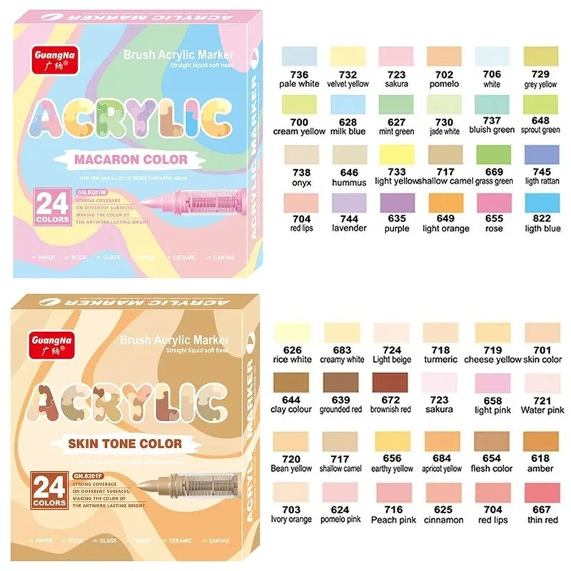 Guangna 12/360/408 Colors Acrylic Paint Pen Markers Acrylic