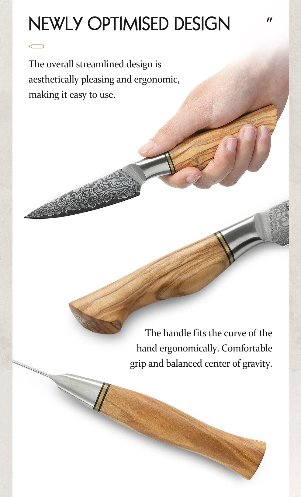 Hezhen Inch Paring Knife 67 Layer Damascus Steel