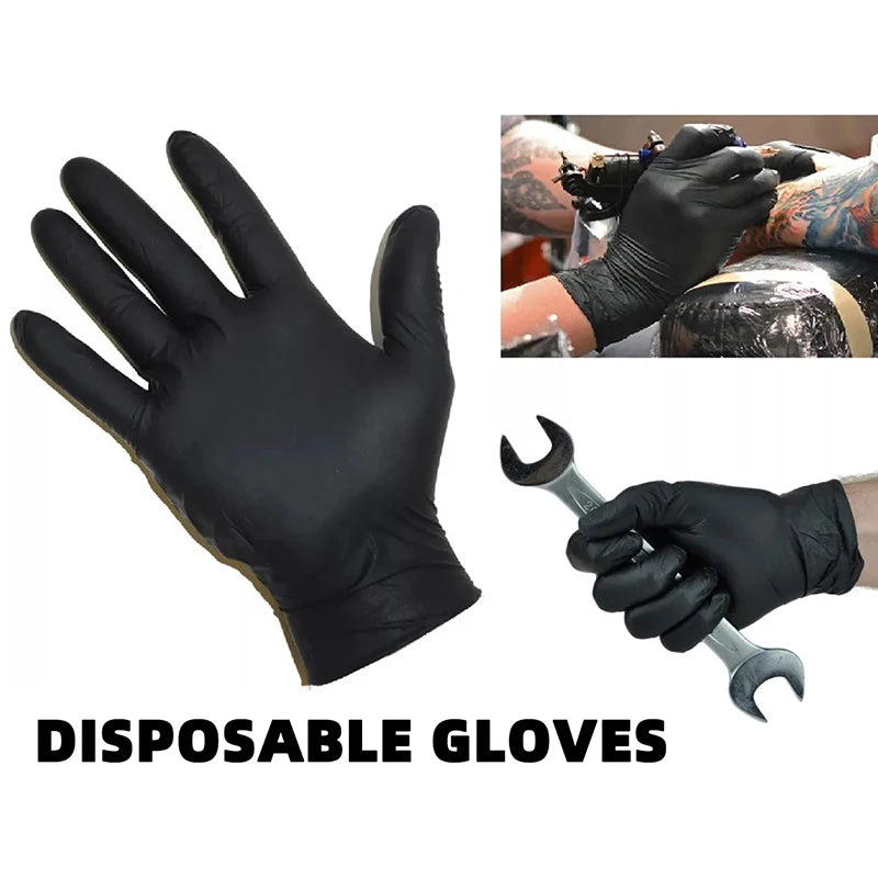 Disposable Glove Packaging Black Nitrile Gloves Cooking Car