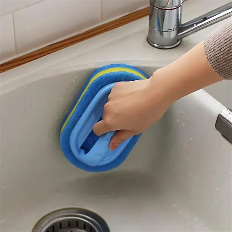 Sponge Cleaning Brush Handle Bathtub Tile Scrub Brush