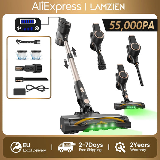 Lamzien V8max Cordless Vacuum Cleaner 55000pa/45min Runtime
