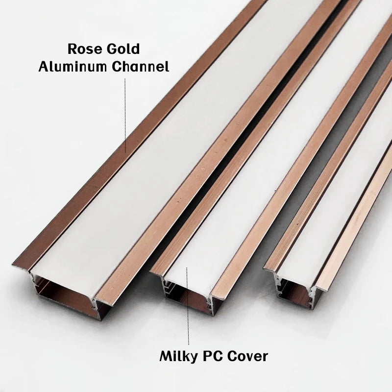 Rose Gold U/Yw Style Led Aluminum Profile 5050