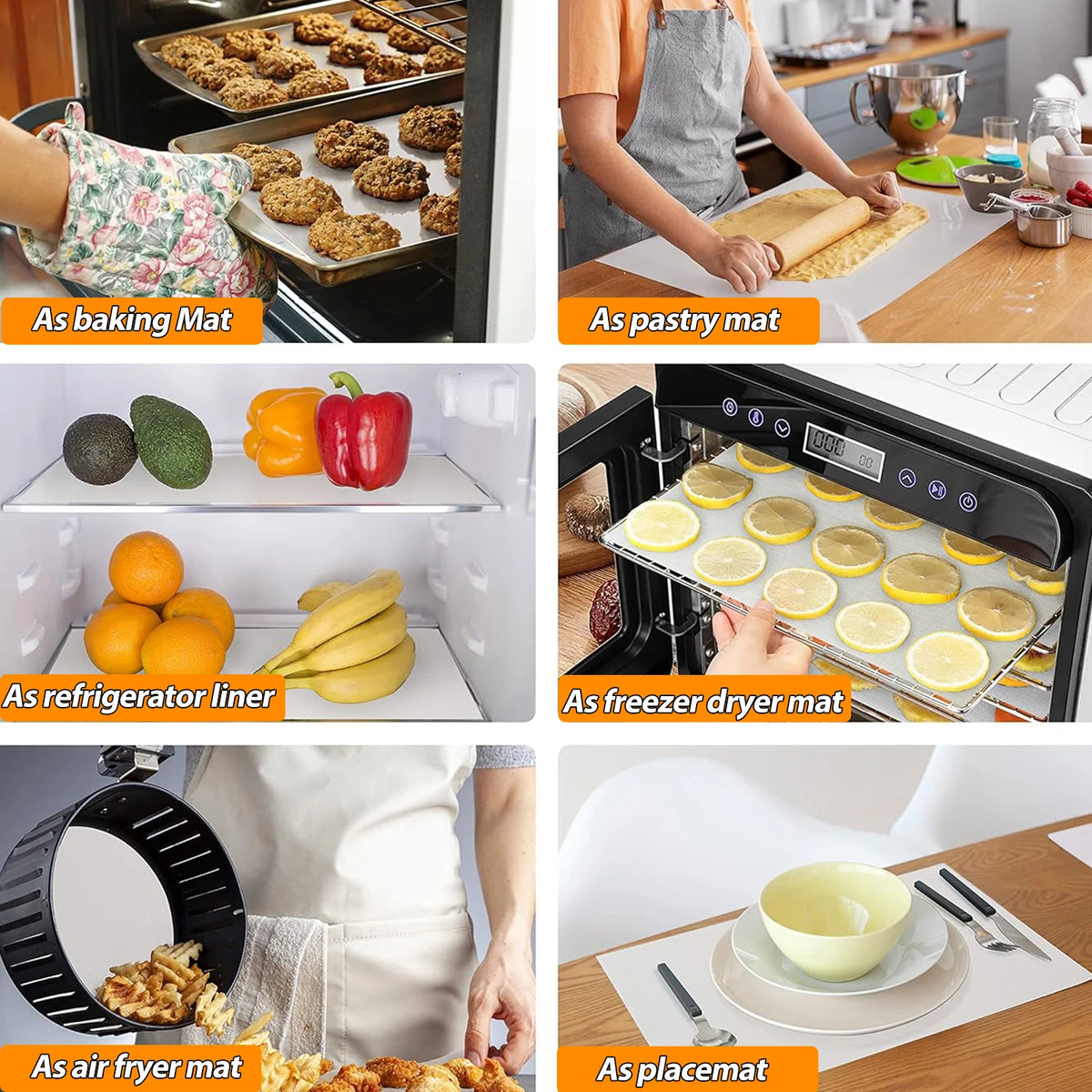 Silicone Baking Mat Roll Large Reusable Heat Resistant