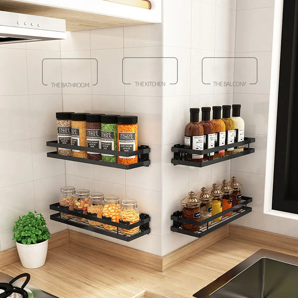 Bathroom Organizer Wall Mount Bracket Holder Wall Storage
