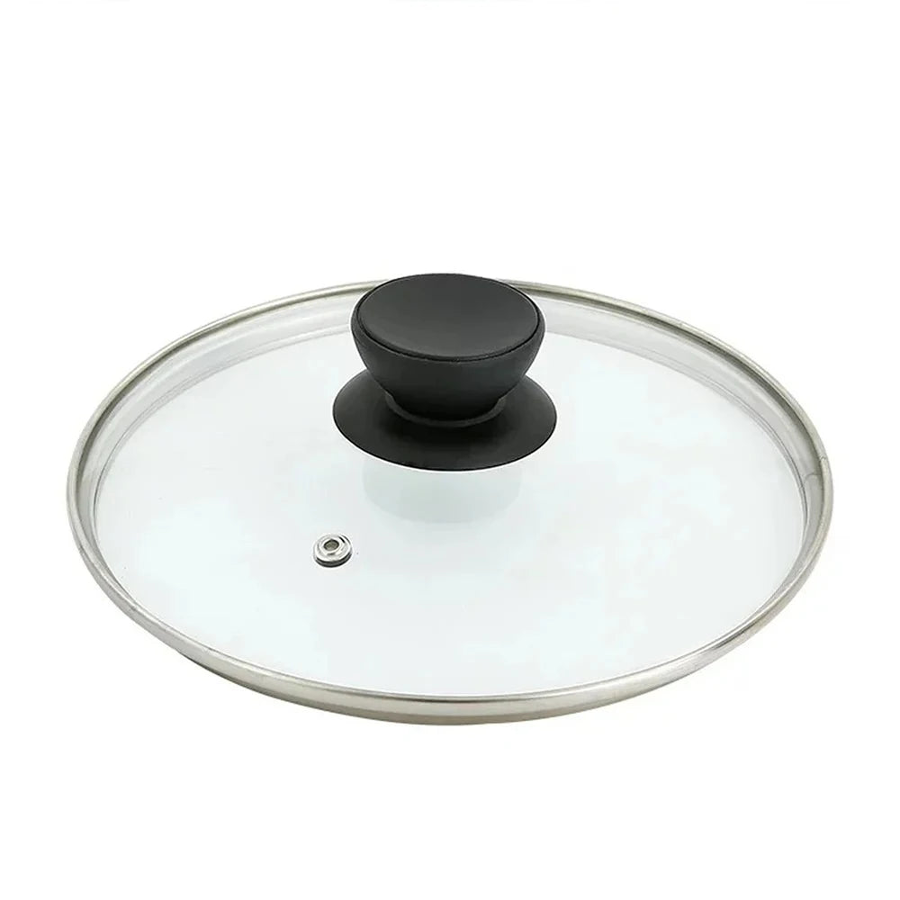16-32cm Tempered Glass Pot Cover Anti-Scalding Circular Frying