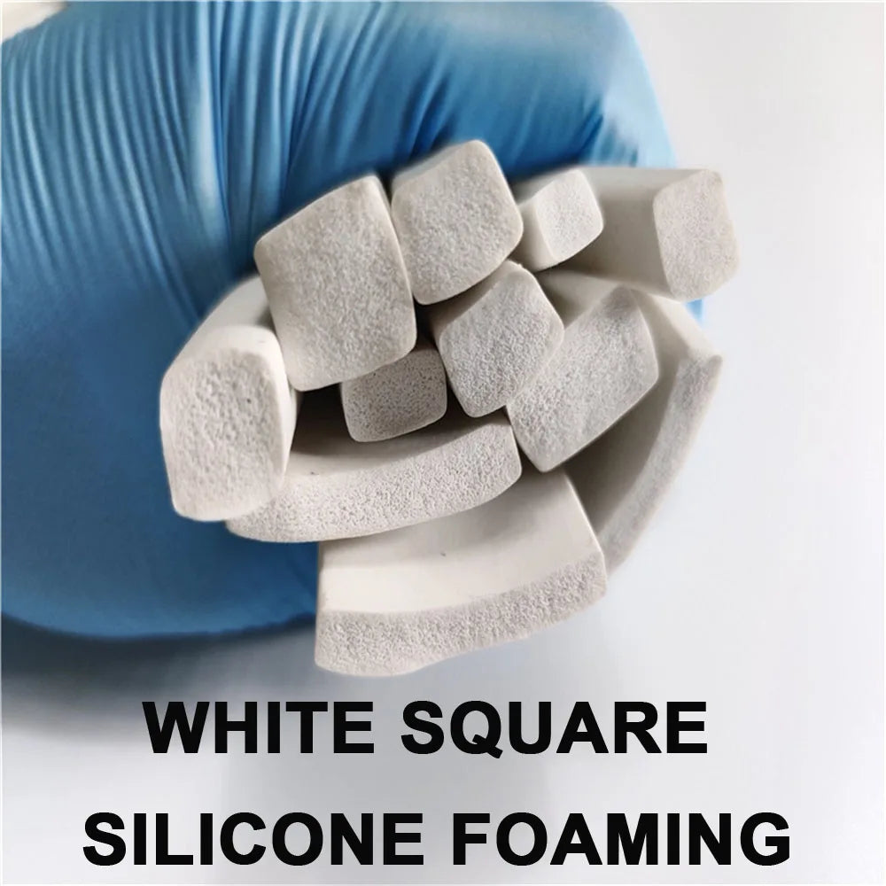Length 1m To 10m Square White Silicone Foaming