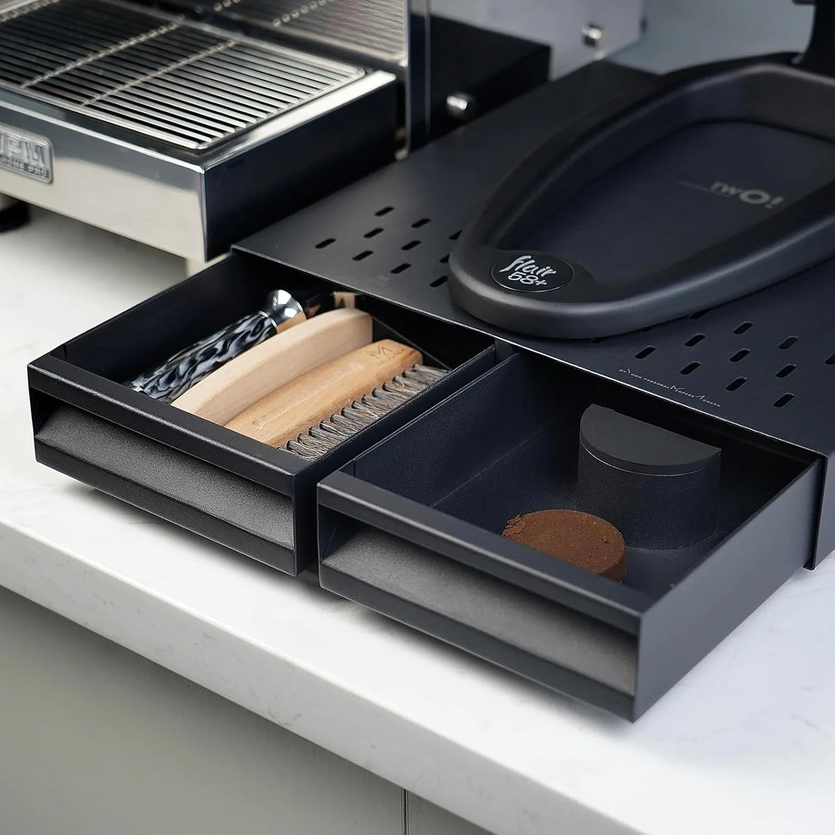 Muvna Espresso Bar Knock Box Coffee Organizer Box