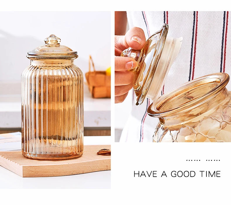 Glass Airtight Jars Food Grade Storage Box Storage