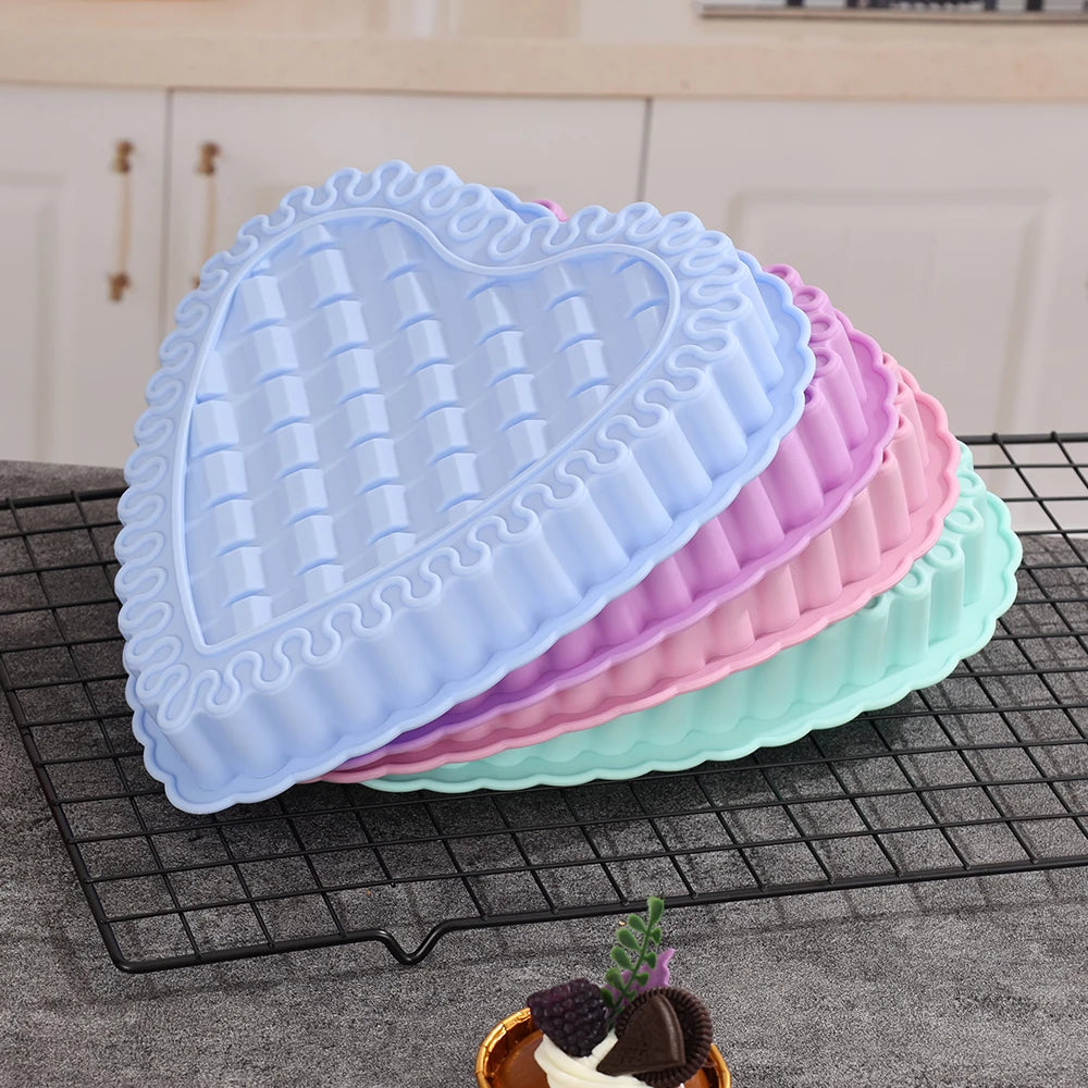 Heart Shaped Cake Pan Silicone Cake Mold Baking