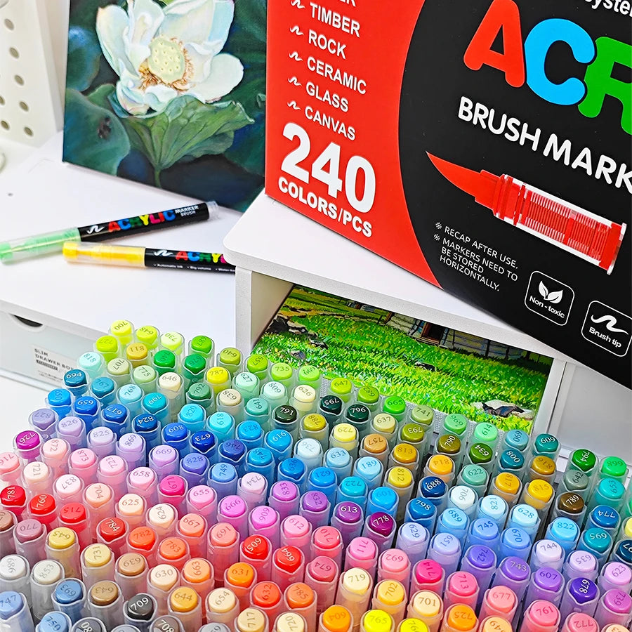 Acrylic Paint Soft Brush Markers Soft Brush Tip