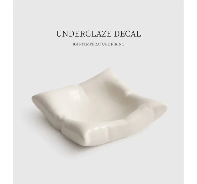 Dehua Ceramic Plates Dishes Creative Hotel Restaurant Tableware