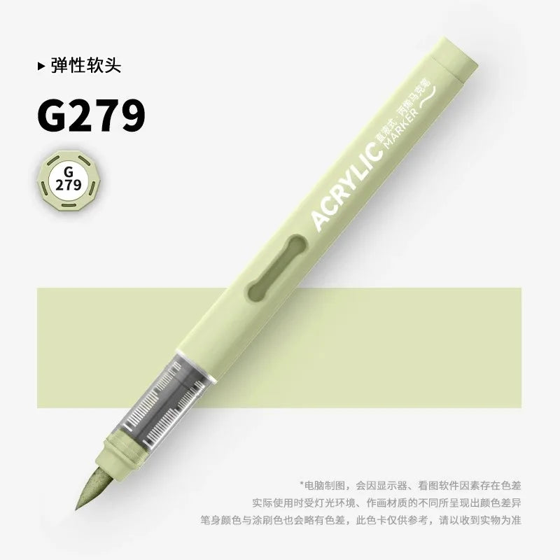 120/1 Colors Direct-Liquid Acrylic Brush Markers Pen Waterproof