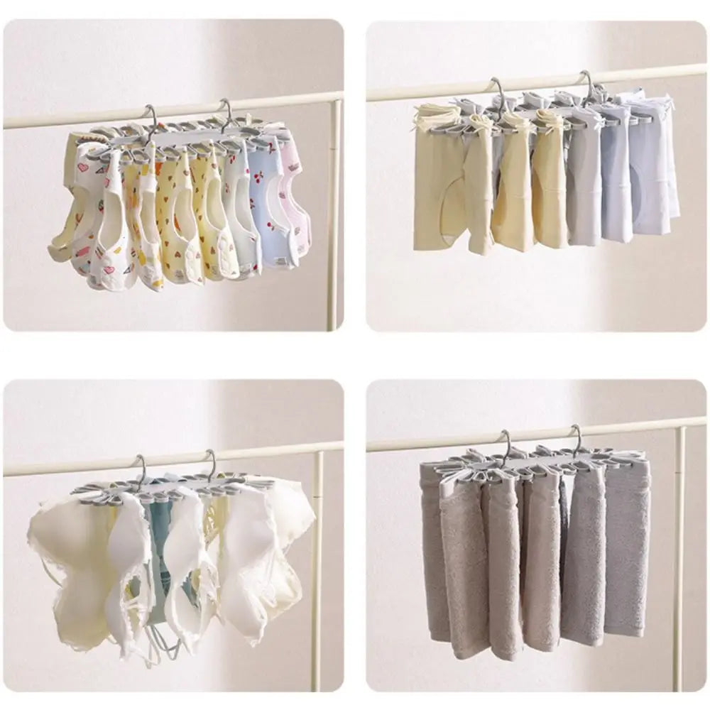 Folding Socks Drying Rack Space Saving 32 Clips