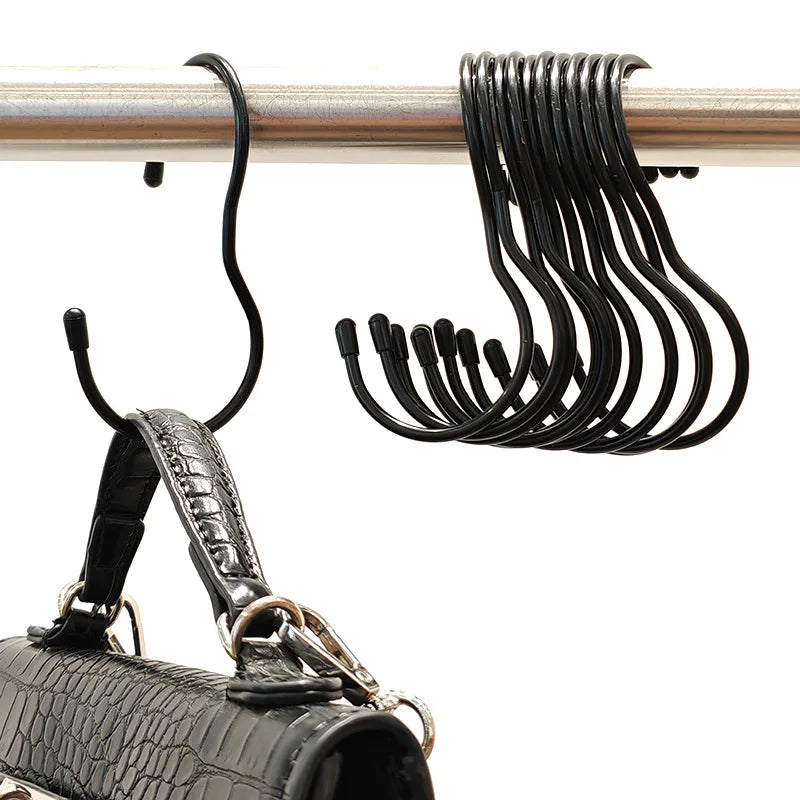 Shape Hooks Closet Hanging Twist Design Metal Bags