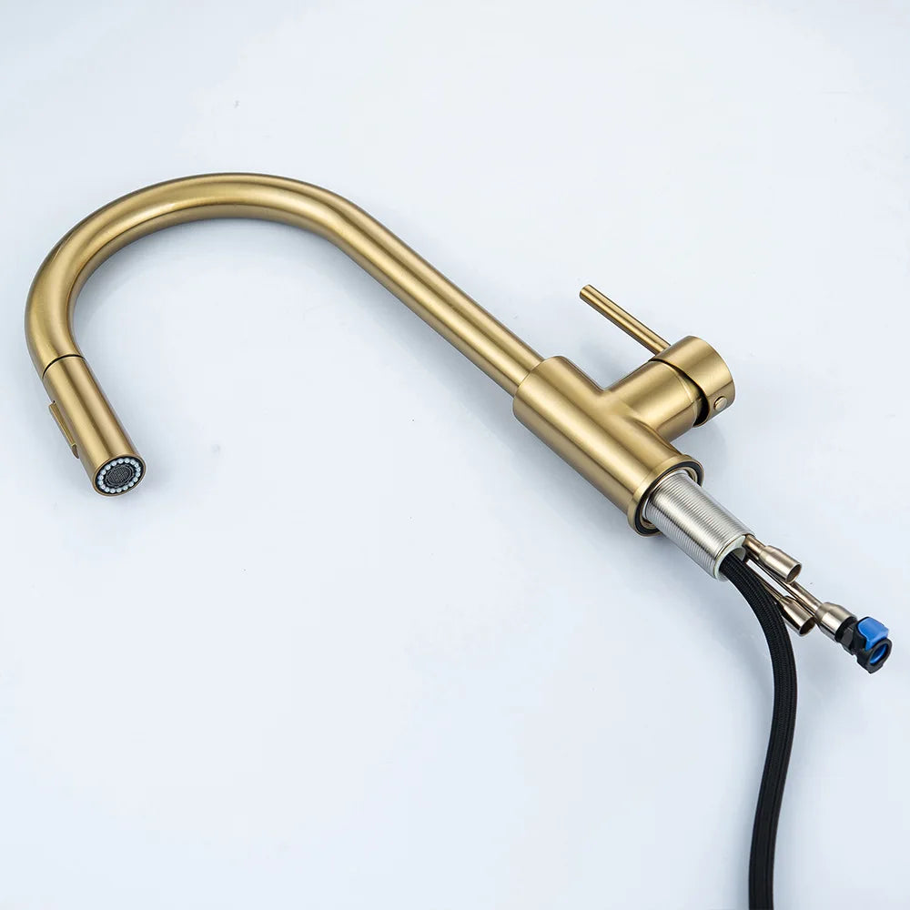 Brushed Gold Touch Faucets 304 Stainless Steel Cold