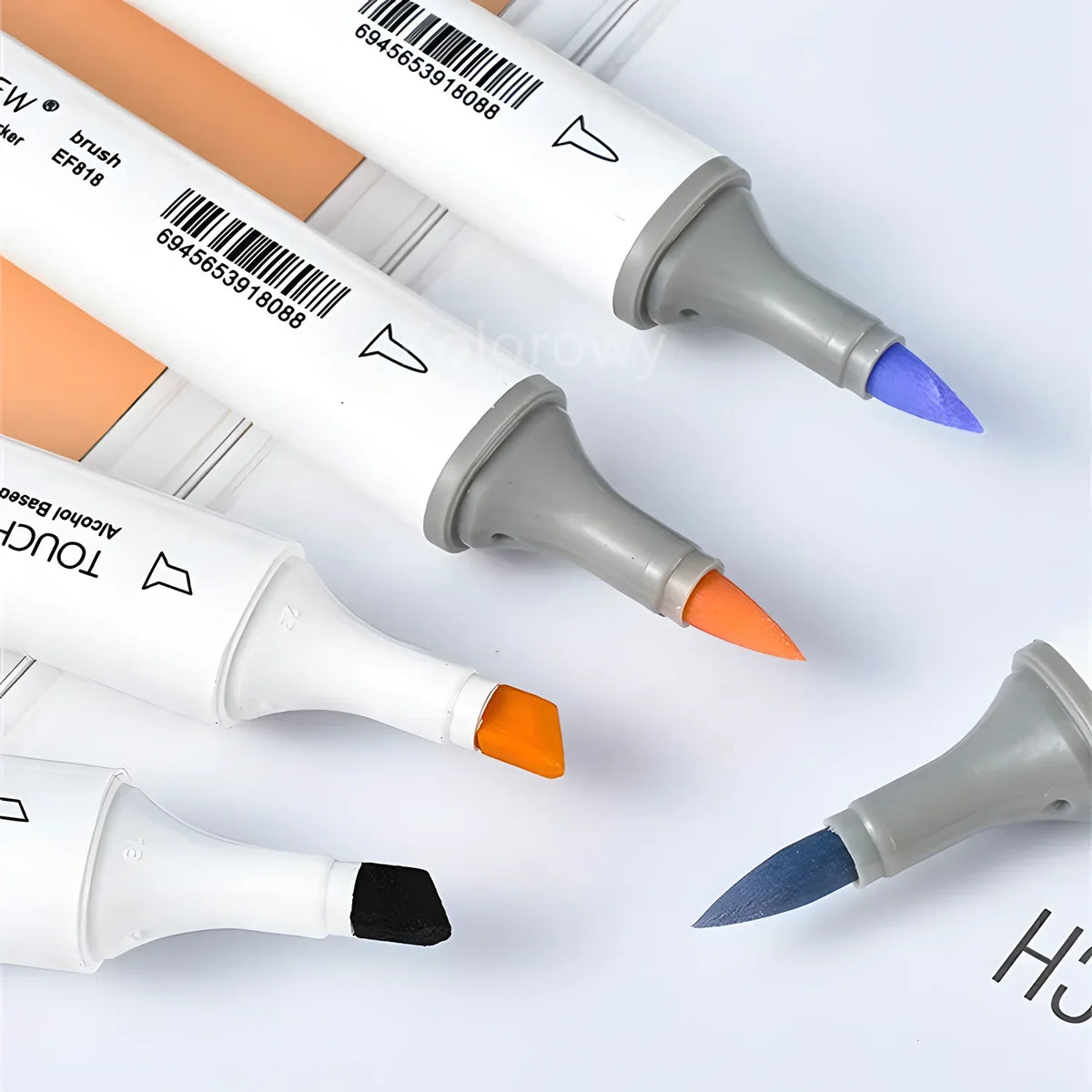 Touchnew Alcohol Markers Soft Brush Tip Brush Markers