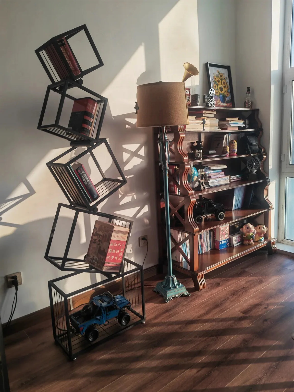 Modern Living Room Decor Iron Art Shelf Office