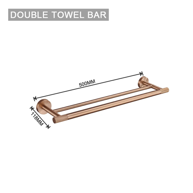 Brushed Rose Gold Stainless Steel Bathroom Hardware Towel