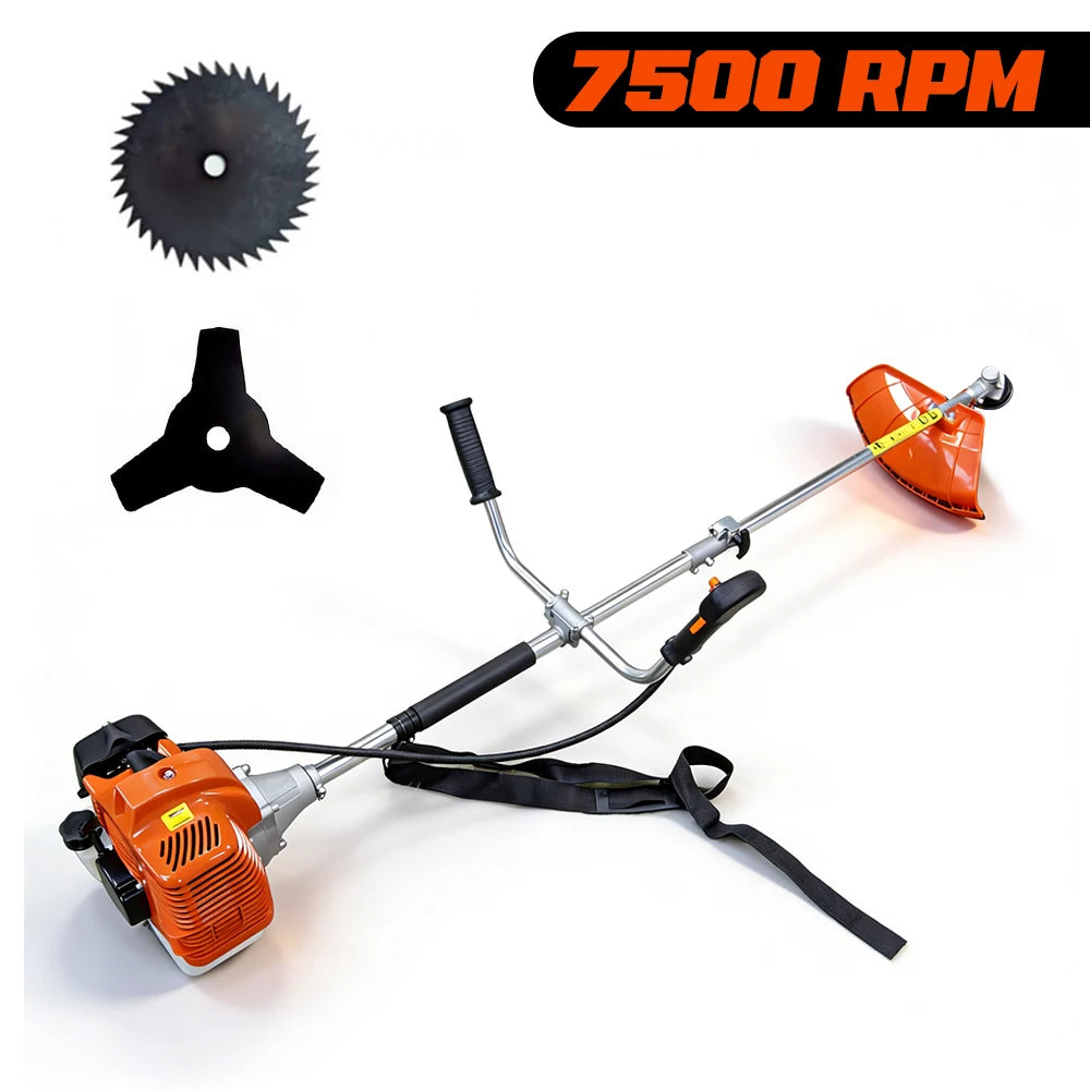 52cc Stroke Gas Brush Cutter 7500rpm Grass Trimmer