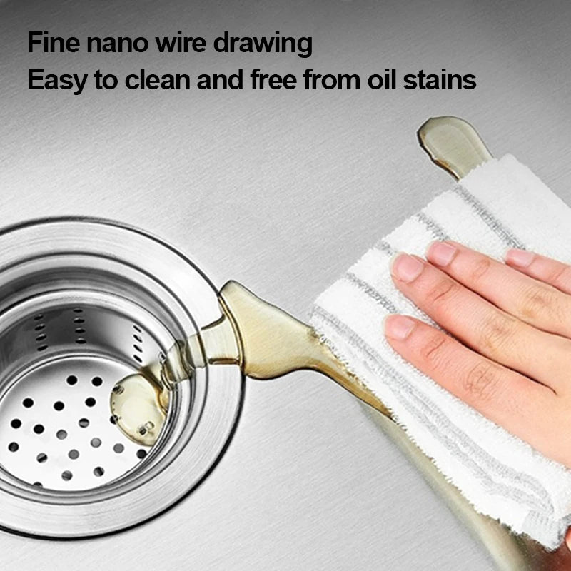 304 Stainless Steel Silver Sink Pull-Out Faucet Large