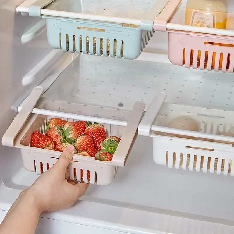 Fridge Organizer Storage Drawer Plastic Storage Box Container
