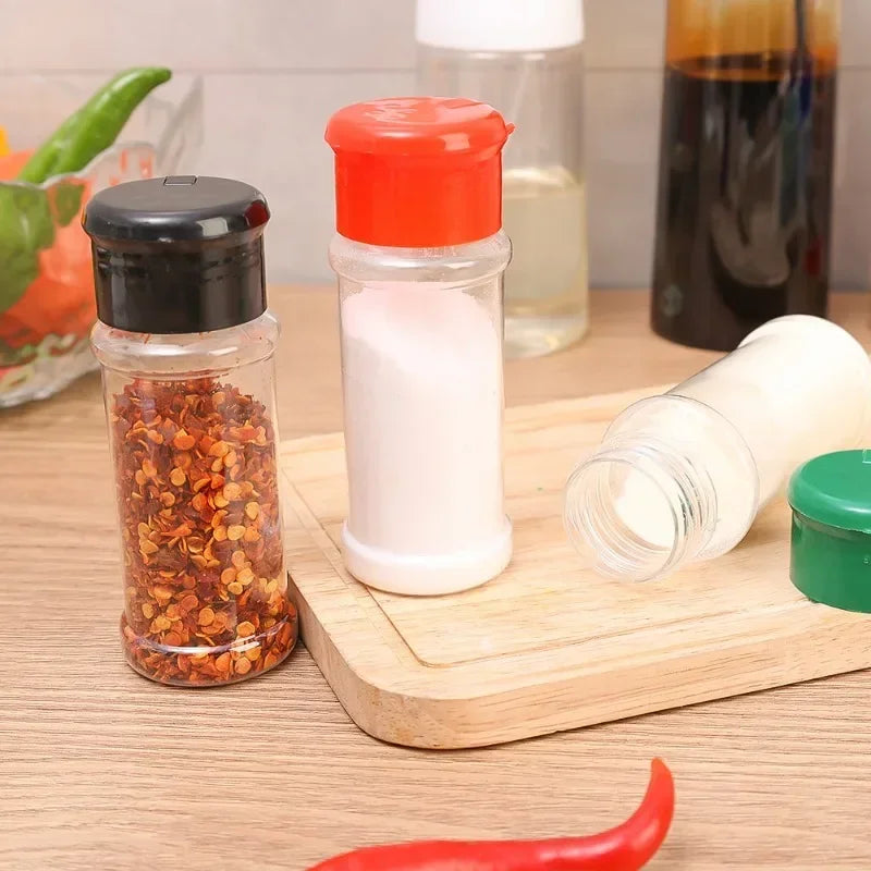 Clear Spices Bottle Salt Pepper Shakers Plastic Barbecue