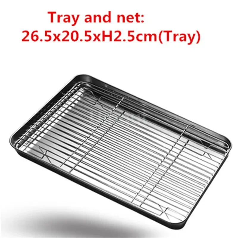 304 Stainless Steel Baking Tray Plate Bbq Tray