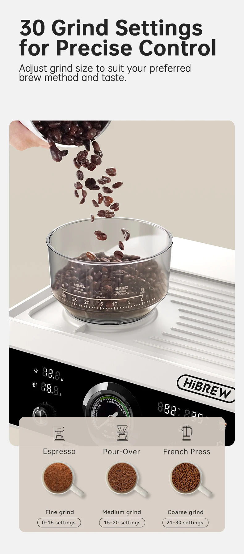 Hibrew Dual Ther Oblocks Barista Pro Espresso Machine