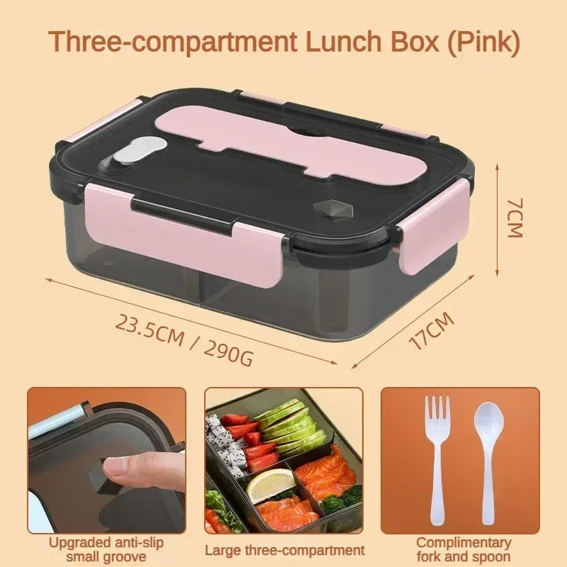 Compartment 1500ml Lunch Box Kids Students Office Bento