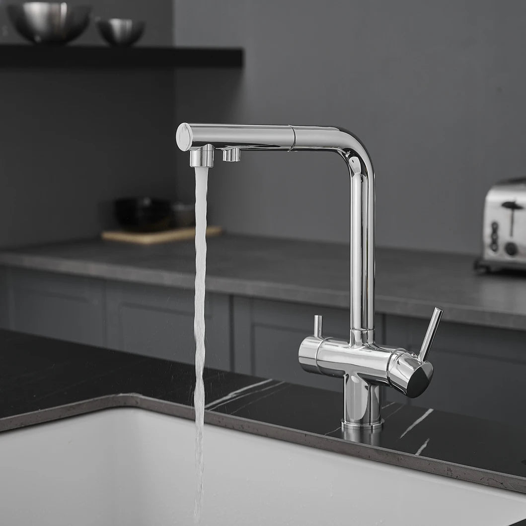 Brushed Nickel Pull Out Filter Faucets Quality Brass