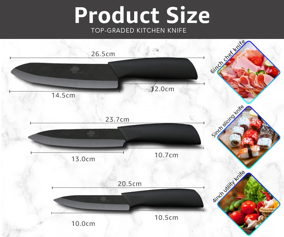 Ceramic Knives Peeler Chef Knife Paring Utility Slicing