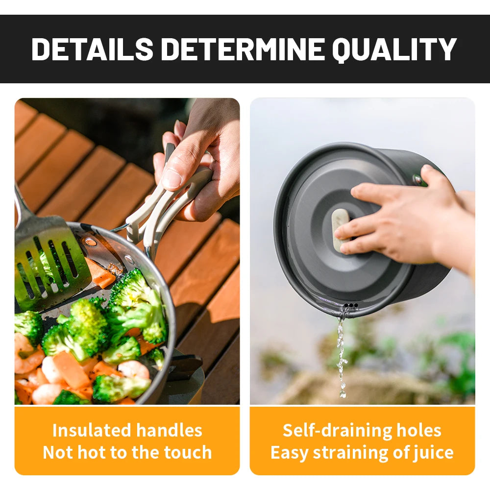 Naturehike Camping Cookware Kit Outdoor Frying Pan Kettle
