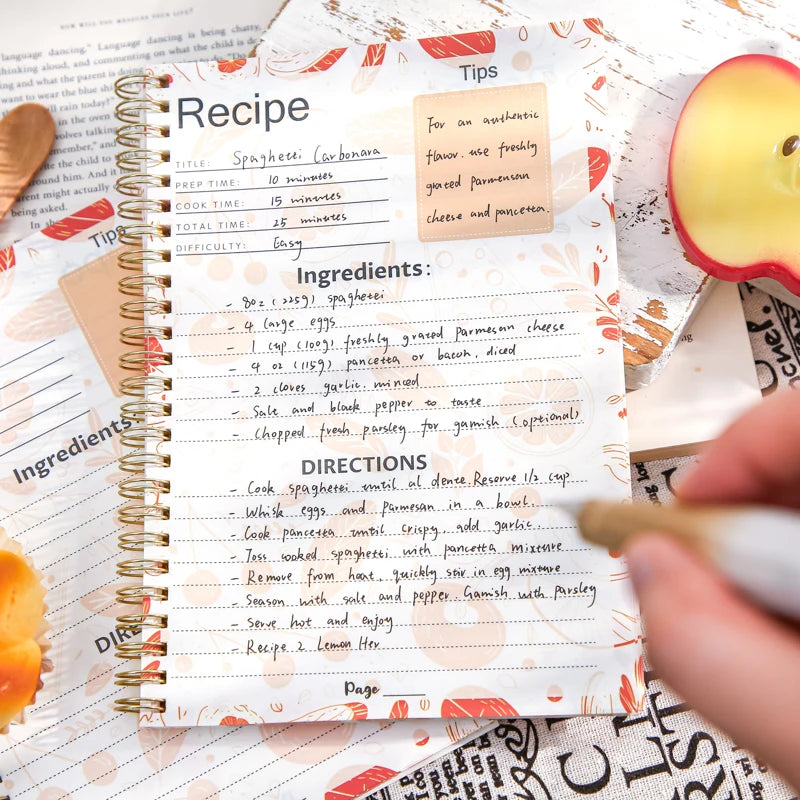Mr Paper 52 Sheets Spiral Recipe Book Cooking