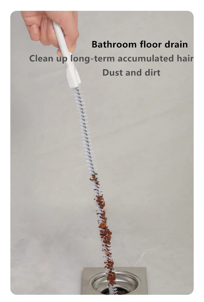 Pipe Dredging Brush Bathroom Hair Sewer Sink Cleaning