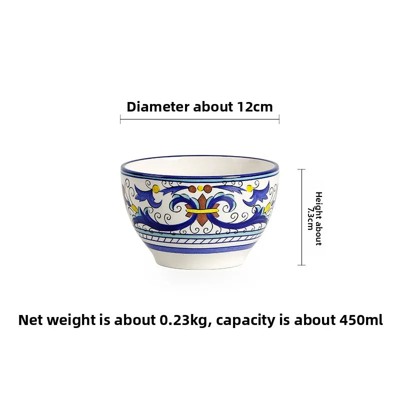 Hand Painted Ceramic Plate Creative Irregular Steak Dish
