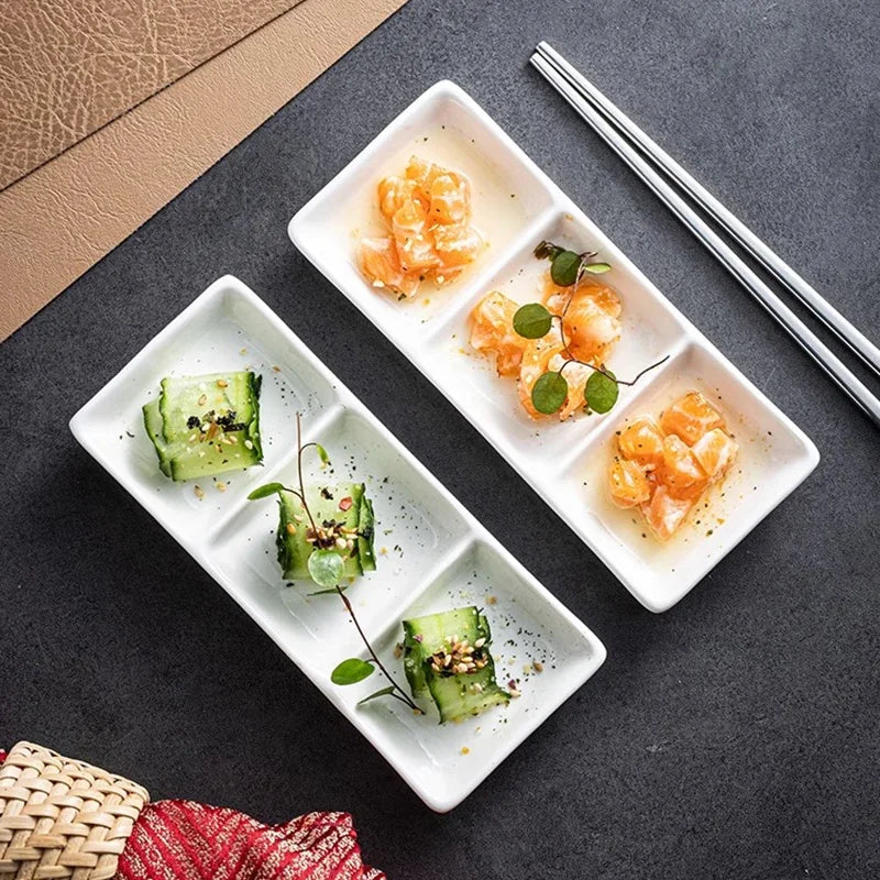 White Ceramic Seasoning Dish Sushi Dish Soy Sauce