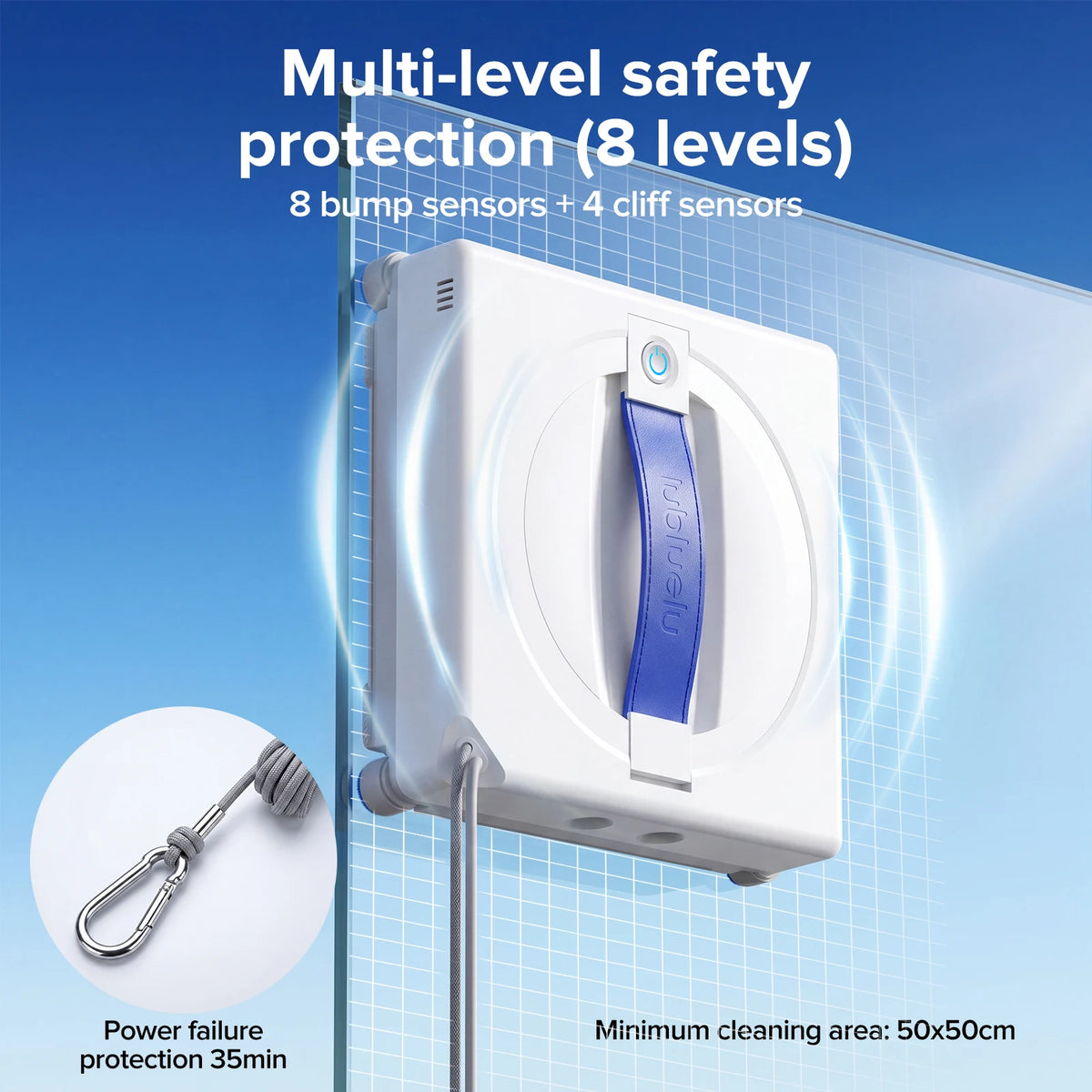 Robot Window Cleaner Lubluelu W100 Dual Water Spray