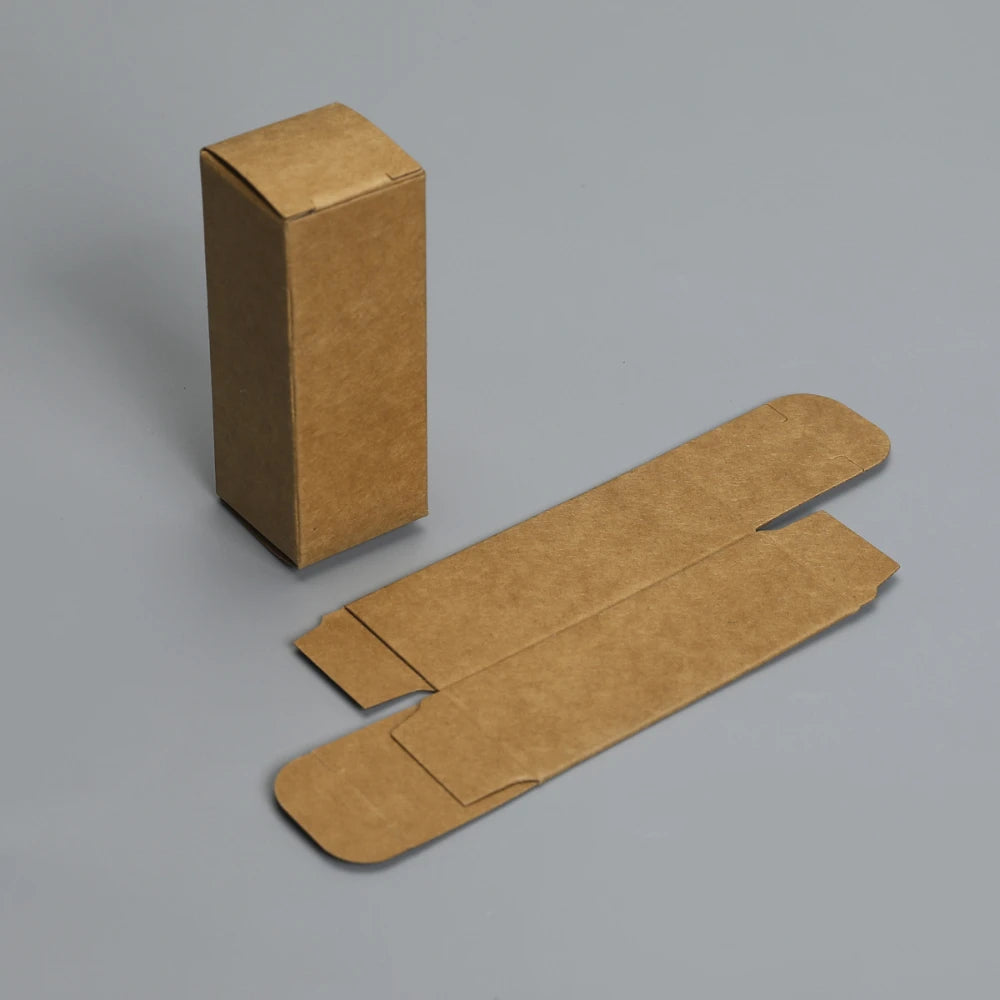 50pcs Small Long Tube Cardboard Box Blank Paper