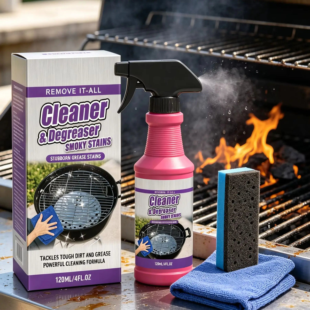 Bbq Grill Cleaner Grease Smoky Stain Remover Degreaser