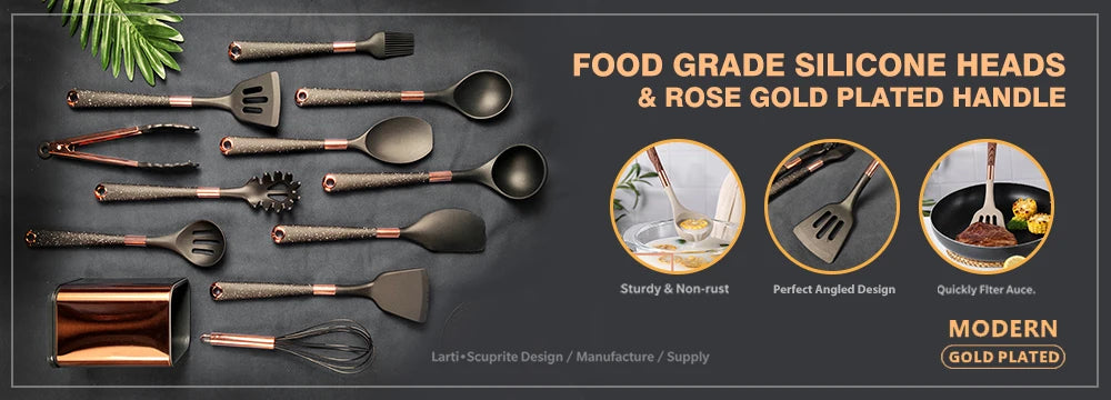 Quality Silicone Utensils Cooking Non Stick Kitchenware Heat