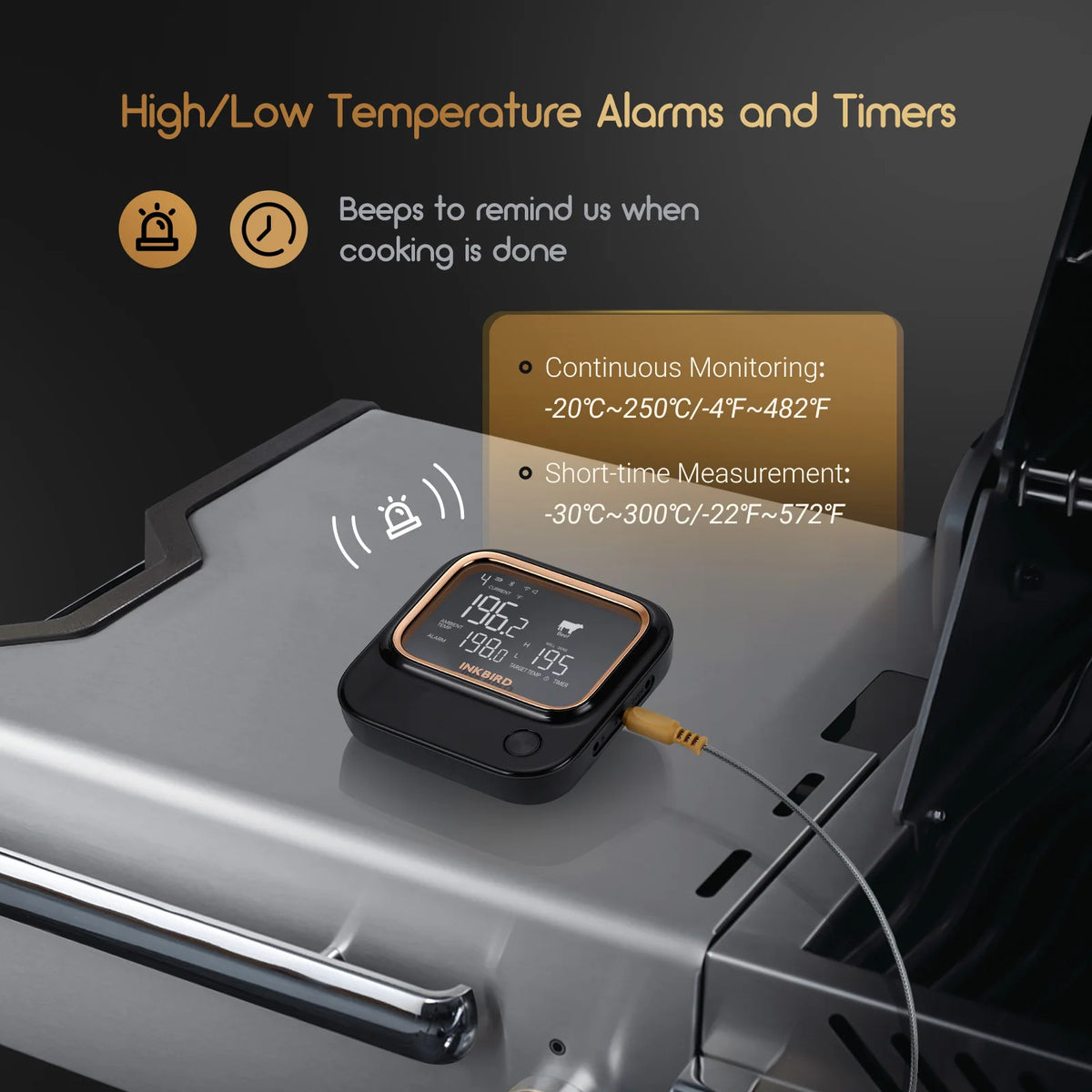 Inkbird Ibt-26s Wireless Meat Thermometer Wifi Digital Grill
