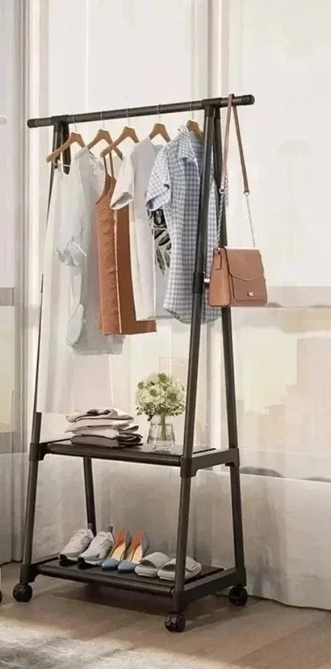 Dormitory Storage Clothes Drying Rack Freestanding Clothing Rack