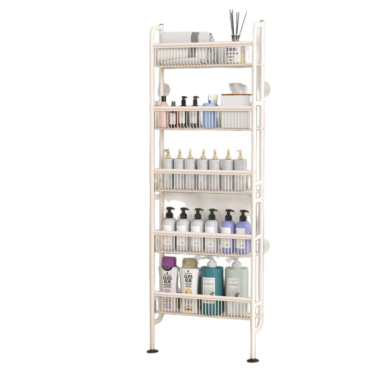 Behind Door Slim Storage Rack Narrow Organizer Shelf