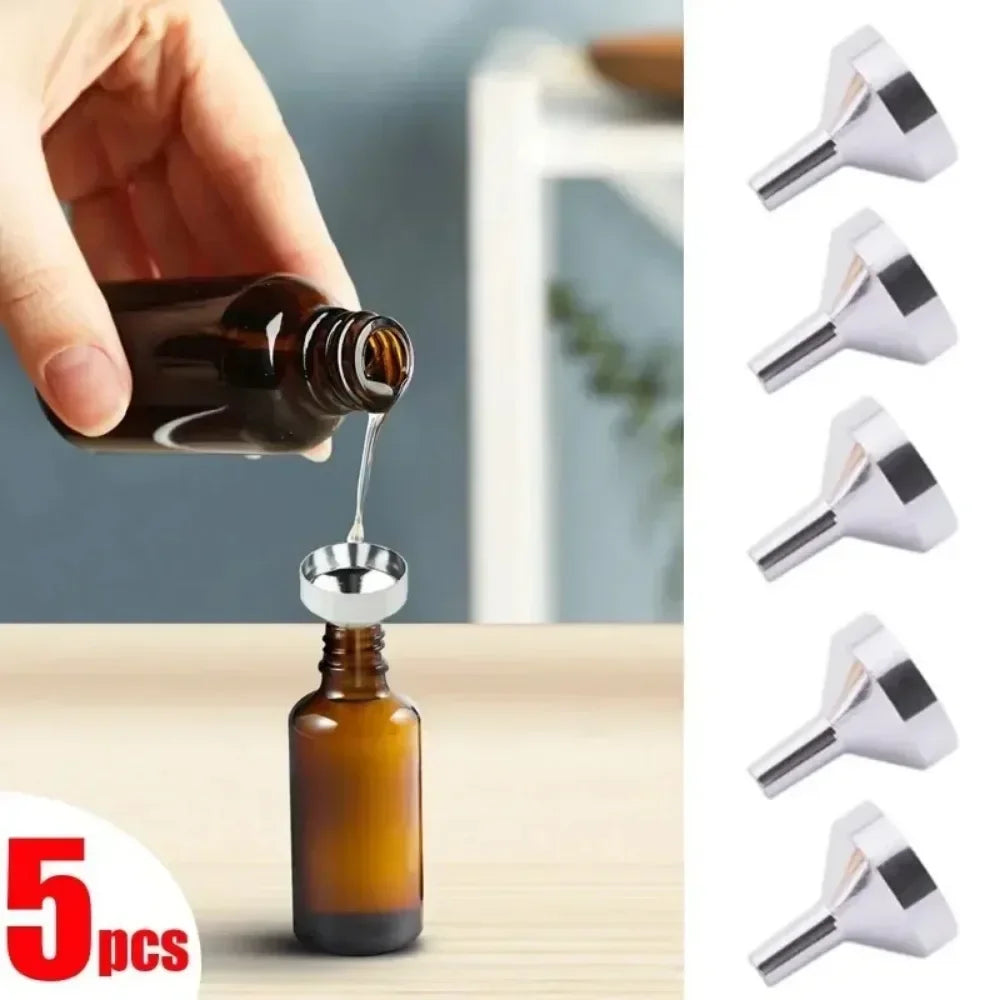 10pcs Metal Mini Funnel Oil Liquid Funnel Detachable