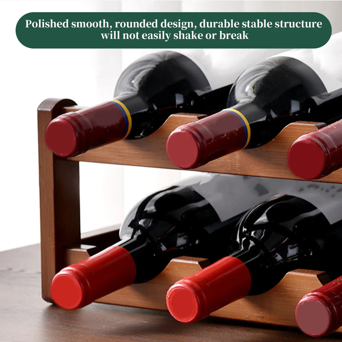 Wine Rack Wooden Winebottle Display Cabinet Holders Shelf
