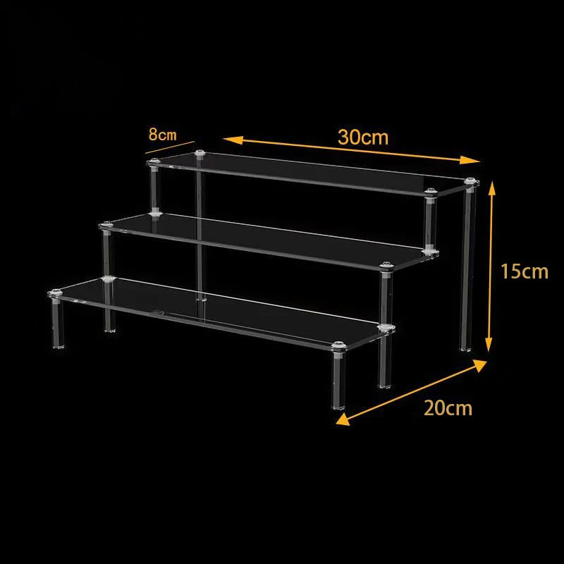 Completely Black Acrylic Display Rack Is Used Cupcakes
