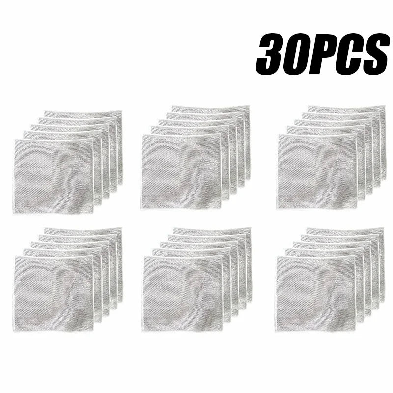5/10/20/30pcs Dishcloths Multi-Purpose Wire Dishcloth Wet & Dry