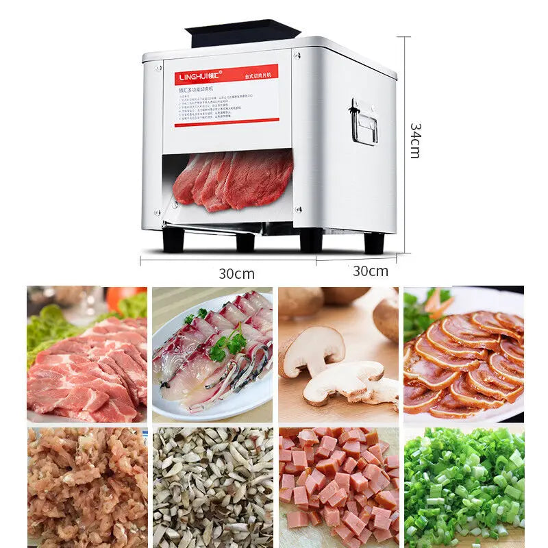 Commercial 850w Stainless Steel Electric Meat Slicer Meat
