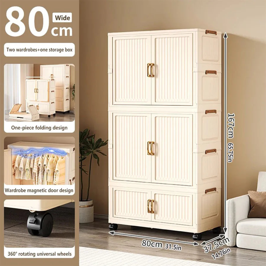 Storage Box Foldableing Cabinet Storage Cabinet Clothes Toys