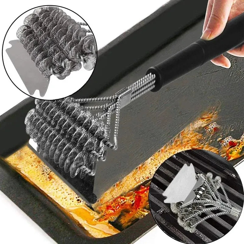 Grill Cleaning Brush Scraper Stainless Steel Grill Cleaning